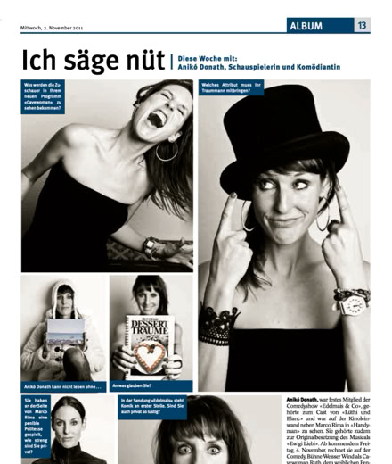 Anik&oacute; Don&aacute;th Presseartikel Z&uuml;rcher Unterl&auml;nder